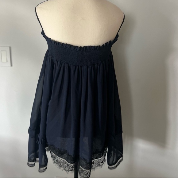 Nicholas Navy Lace Off Shoulder Top - Picture 14 of 16